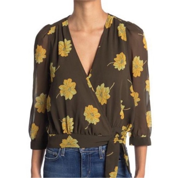 Madewell Tops - Madewell‎ Effie Floral Woven Wrap Top Size Small